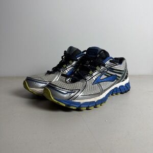 Brooks Adrenaline GTS 15 Men Size 9.5 D Running Sneaker Shoes Blue Silver Gray
